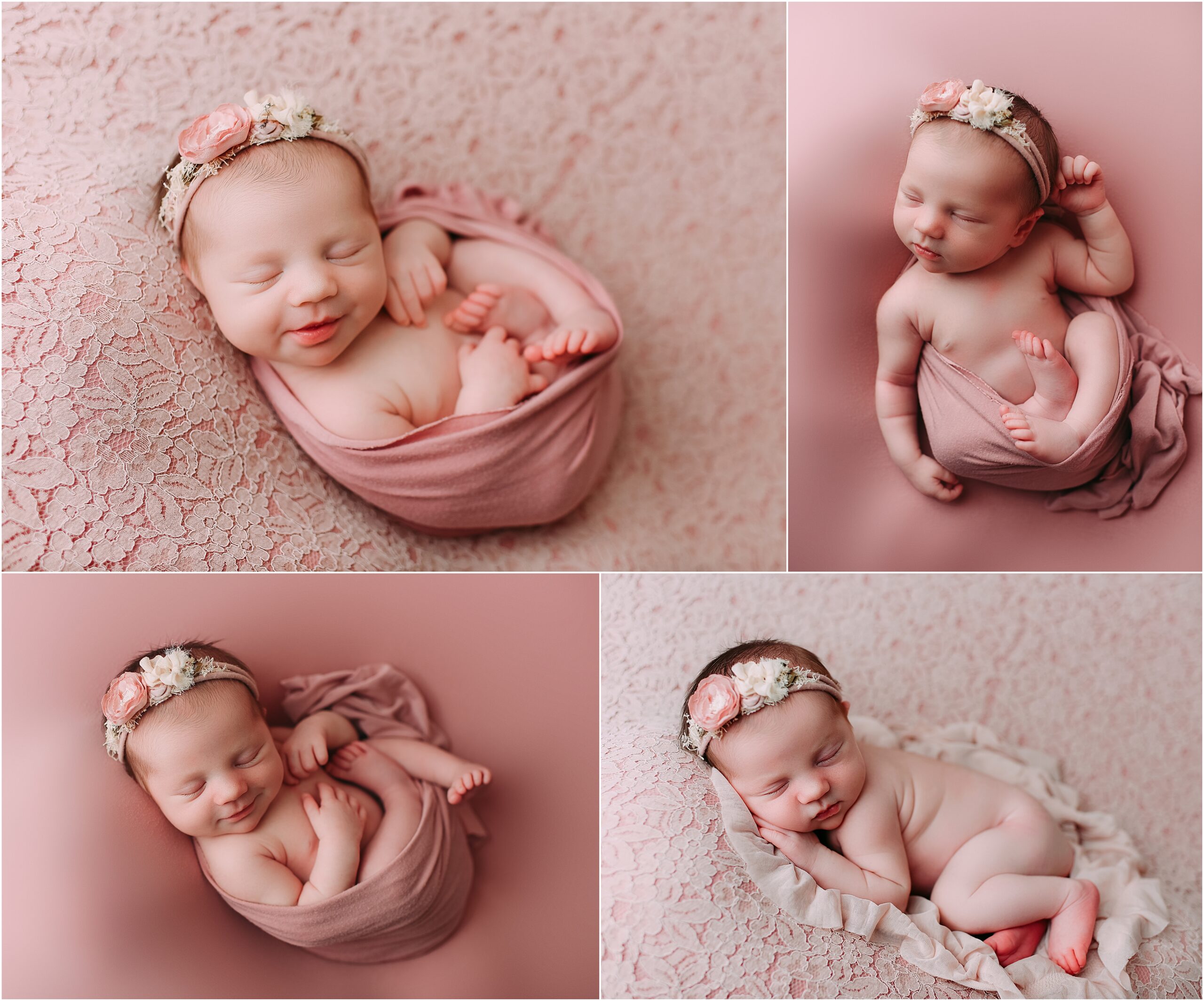 newborn session for baby girl in Texas